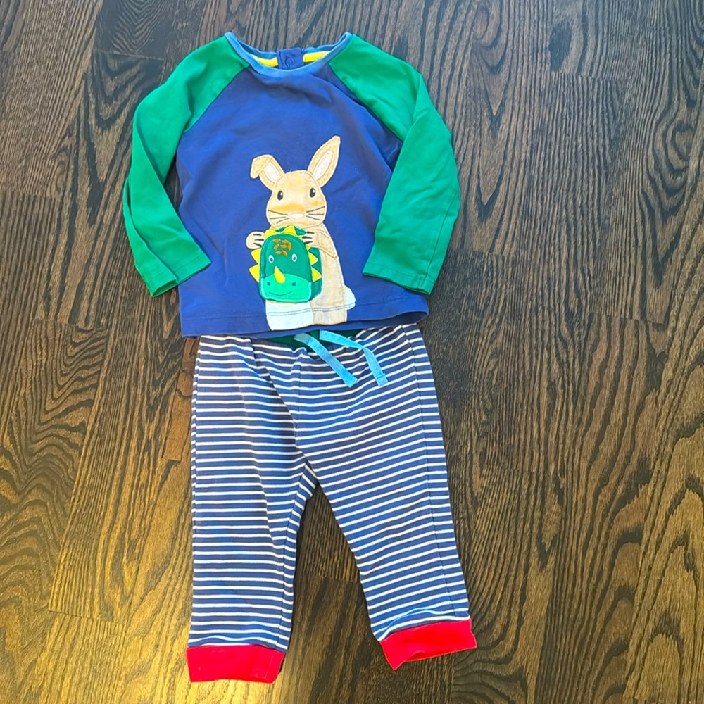 Mini Boden Striped Jersey Pants